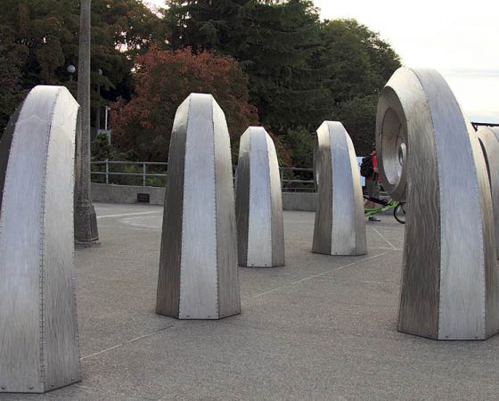 Statues at Ballard Locks in Seattle, Washington