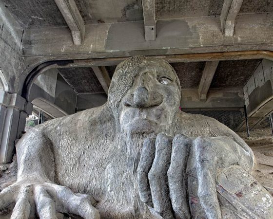 Troll Beneath the Fremont Bridge in Seattle, Washington