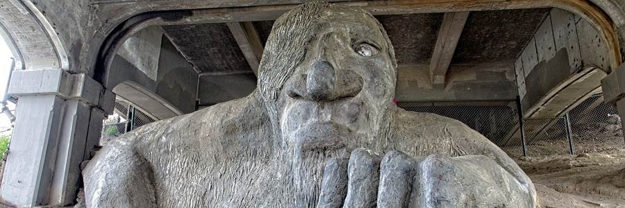 Troll Beneath the Fremont Bridge in Seattle, Washington